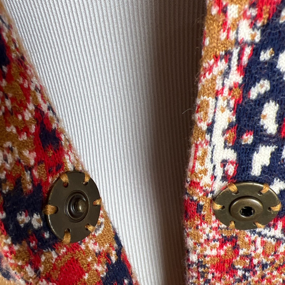 MOTH by Anthropologie Intarsia Blazer Cardigan Sweater - Picture 7 of 12